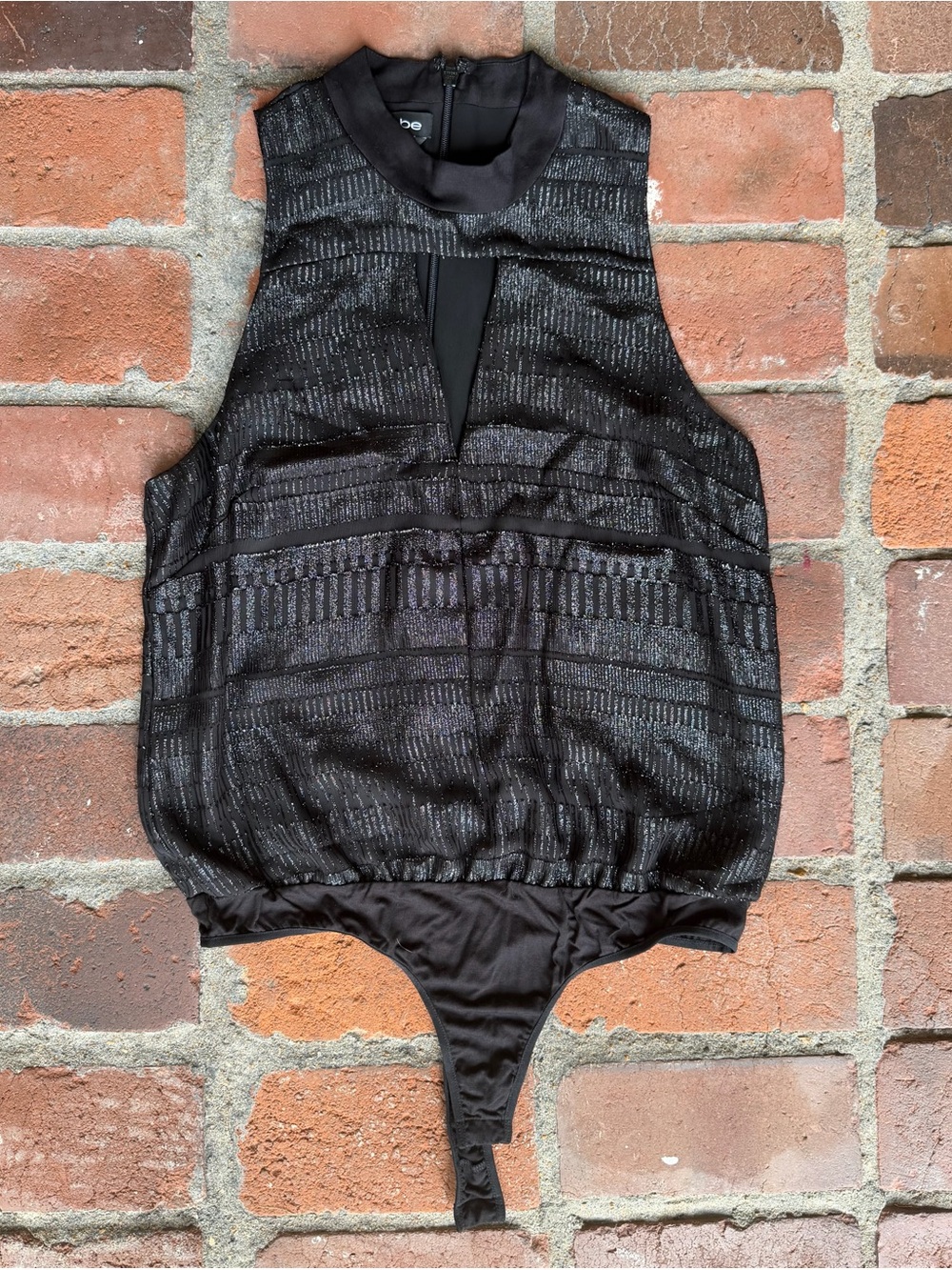 bebe Mock Neck Keyhole Bodysuit